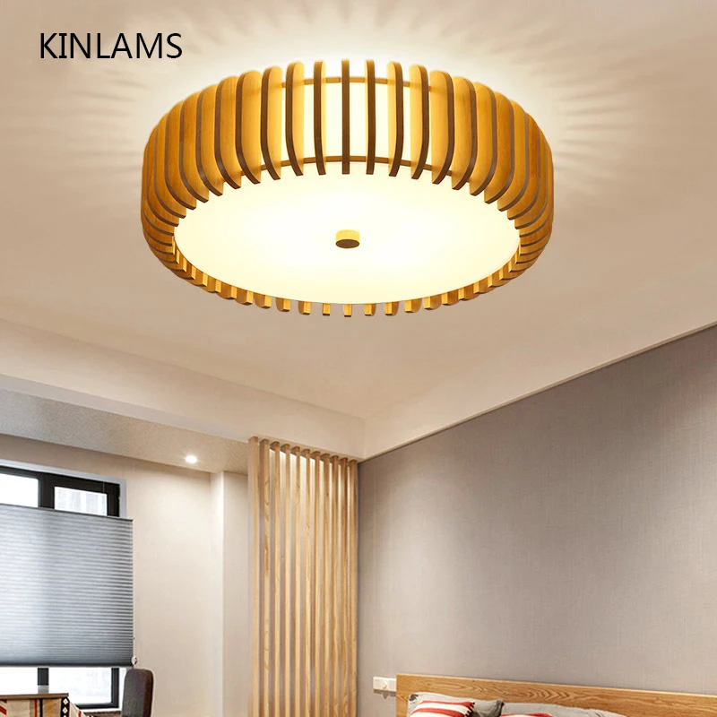 

Japanese Bedroom Ceiling Lamp Nordic Children Chandelier Living Room Aisle Ceiling Light Study Dining Room Solid Wood Lighting