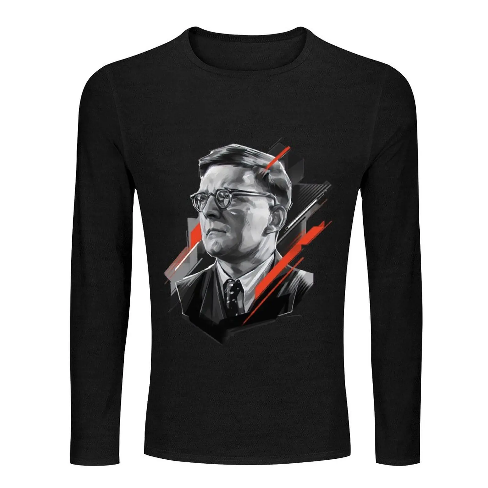 Dmitri Shostakovich Long T-Shirt Oversized t-shirt vintage t shirt plus size t shirts t shirt for men