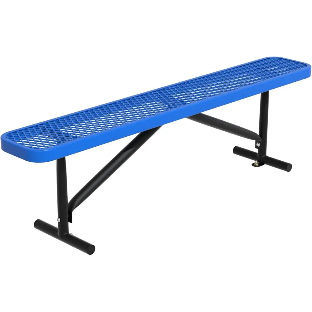 

Durable 6-Foot Outdoor Steel Mesh Bench with Weather-Resistant Thermoplastic Coating, Suitable for Parks, Gardens, and Patios, B