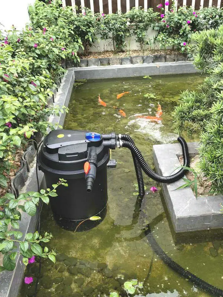 

Koi fish pond filter pond biochemical filter box pressure filter barrel filtration equipment suction device pumping
