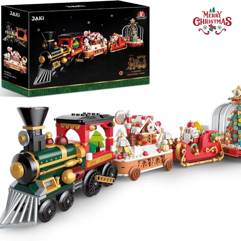 

Magic Train Model Mini Buliding Block Set Bricks DIY Blocks Toy Kits Xmas Gift Kids sets adults Home Decoration Valentine's Day