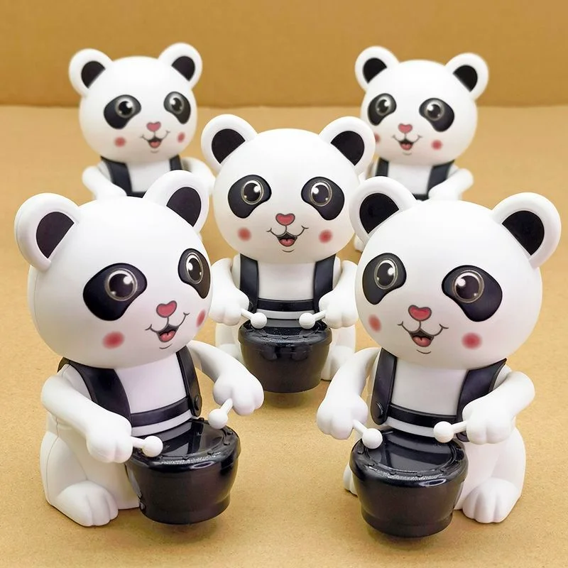 

5pcs New Cartoon Cute Drumming Bear Wind-up Toy Funny Wobbling Kids Toya Anime Fidget Collectible Toddler Kids Toys Collect Gift