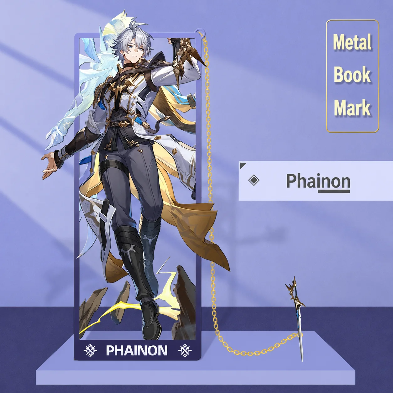 1Pc Anime Game Honkai: Star Rail Kafka Castorice‌ Phainon Metal Bookmark Stationery Beautiful Gifts For Boys And Girls Ornaments