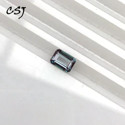 VANTJ Lab Grown Alexandrite Loose Gemstone Oct Cut 5*7mm for Silver or Gold Mounting Diy Fine Jewelry Wonem Gigt
