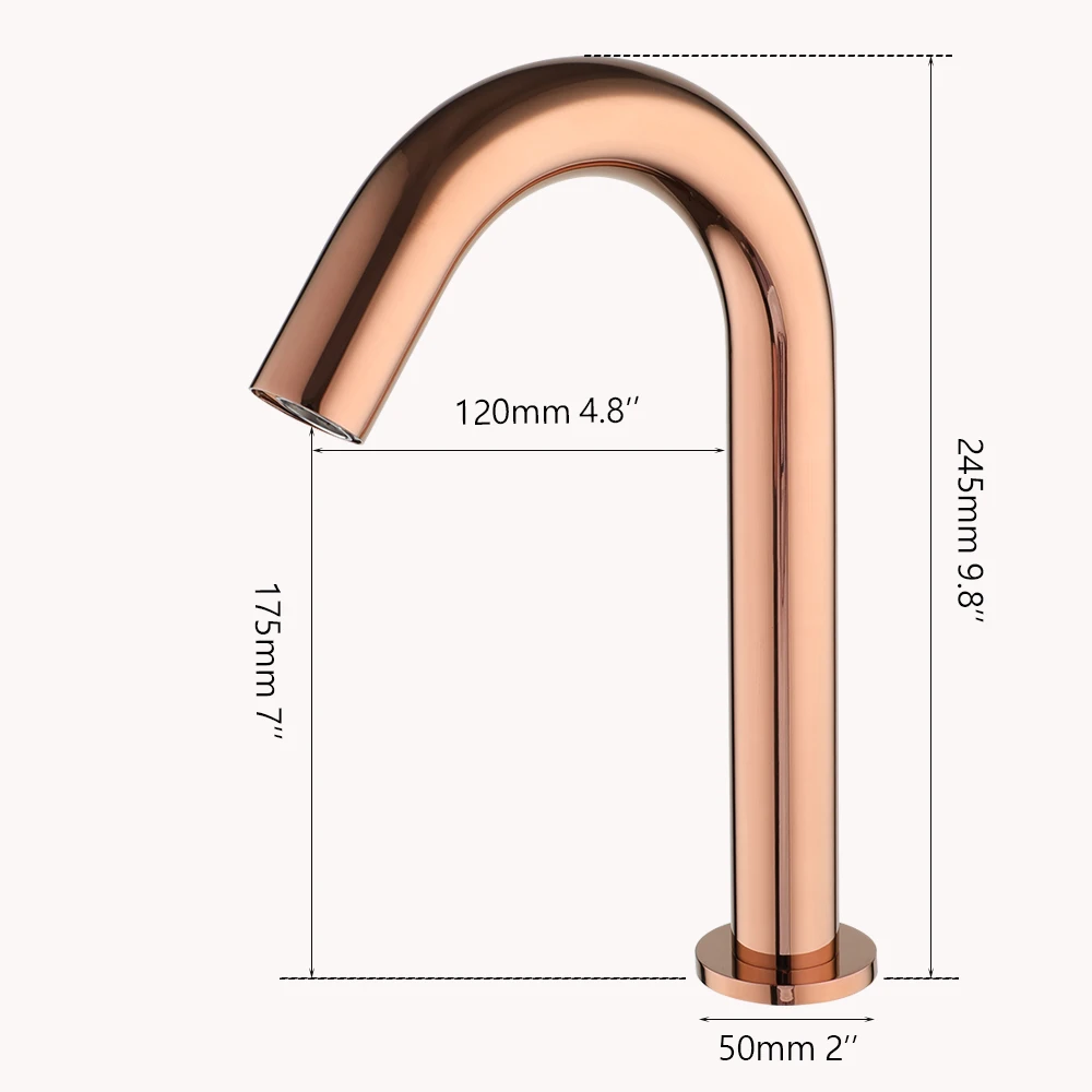 SINLAKU Rose Golden & Gold Brushed Free Touch Bathroom Sensor Faucet Stream Water Outlet Automatic Convenient And Fast Basin Tap