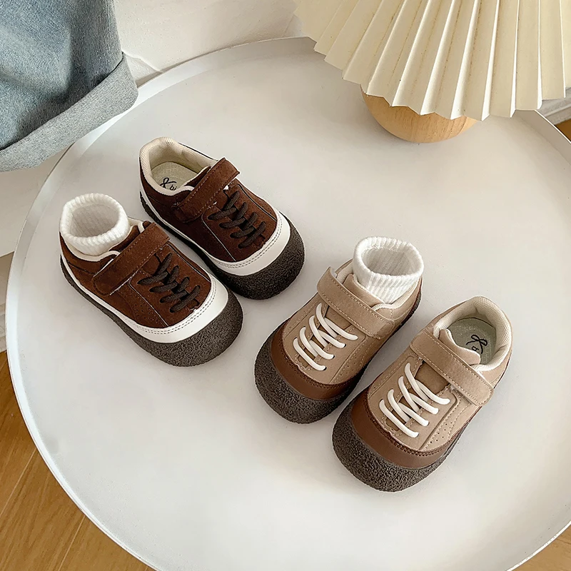 Chaussures décontractées pour bébés garçons et filles, baskets pour enfants, semelle souple anti-brûlure, chaussures pour tout-petits, bloc coloré, automne, hiver