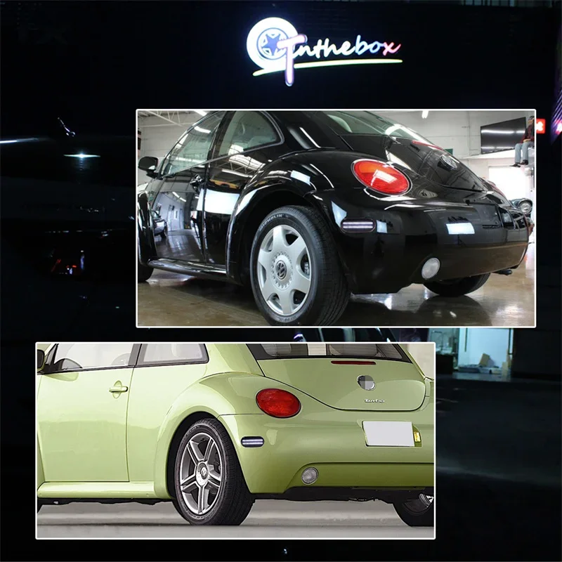 For VW Volkswagen Beetle 1998 1999 2000 2001 2002 2003 2004 2005 Red / White LED Car Rear Fender Side Marker Parking Lights 12V