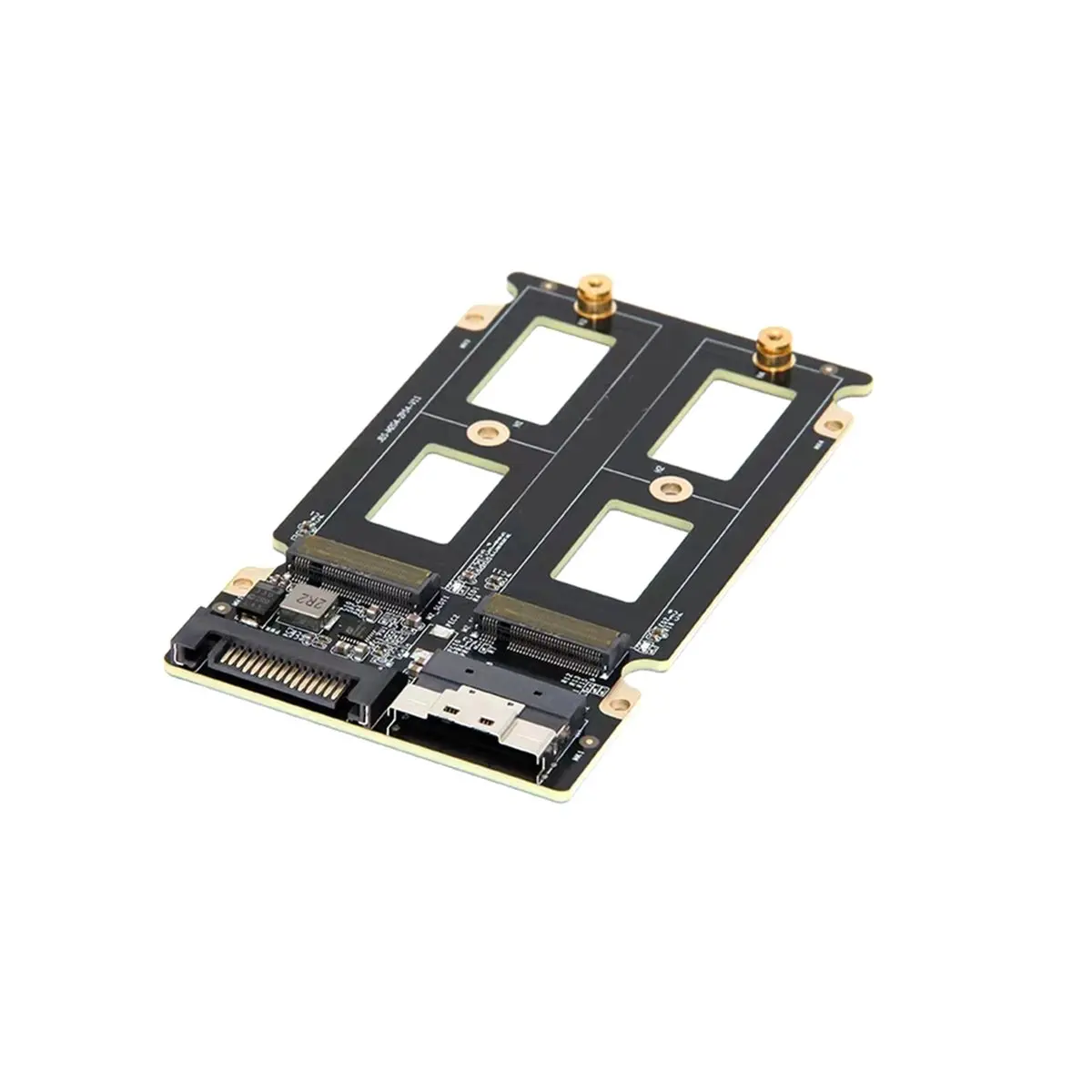 NEW FACTORY~SFF-8654 8i to 2 M.2 2280 Nvme Adapter Board for Motherboard External Graphics Card GPU 2.5 HDD Heatsink 8654 Cable