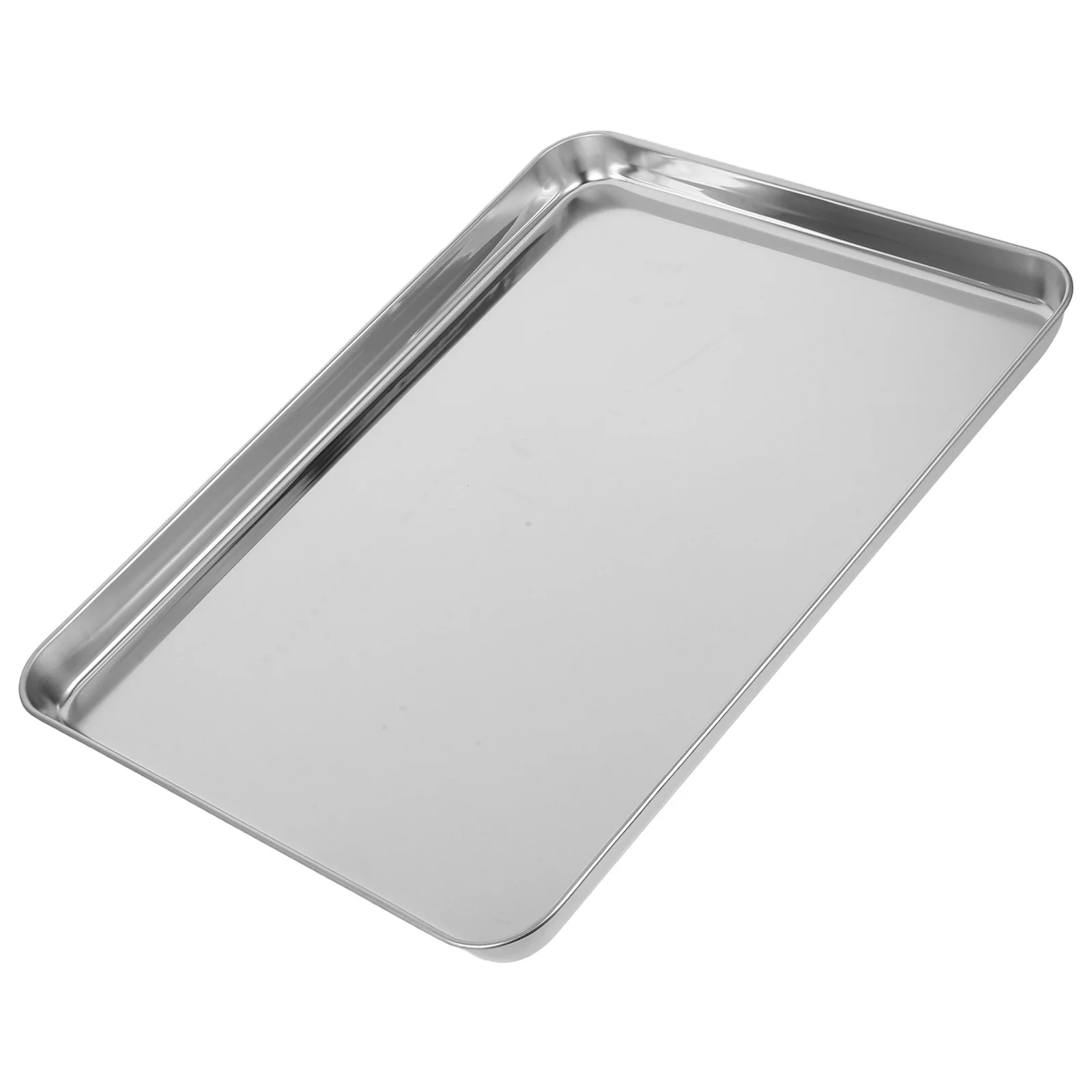 

Rectangular Stainless Steel Plate for Cold Noodles Polished Surface Snack Food Tray Camping Dining Solution Rectangular Plate