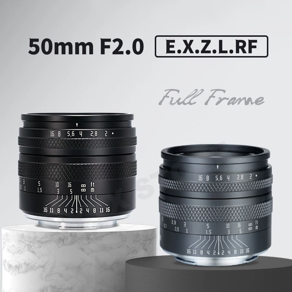 AstrHori 50mm F2.0 Full Frame MF Portrait Lens Large Aperture Compatible with Fuji X-A5 Canon M5 R7 Niokon Z5 Sony A7S