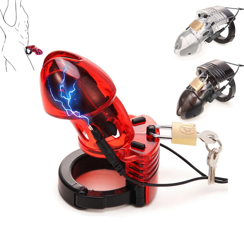 Hot Selling Electro Shock Penis Ring Chastity Belt Penis LockElectric Shock CB6000 Male Chastity Devices  Cock Cage Sex Toys