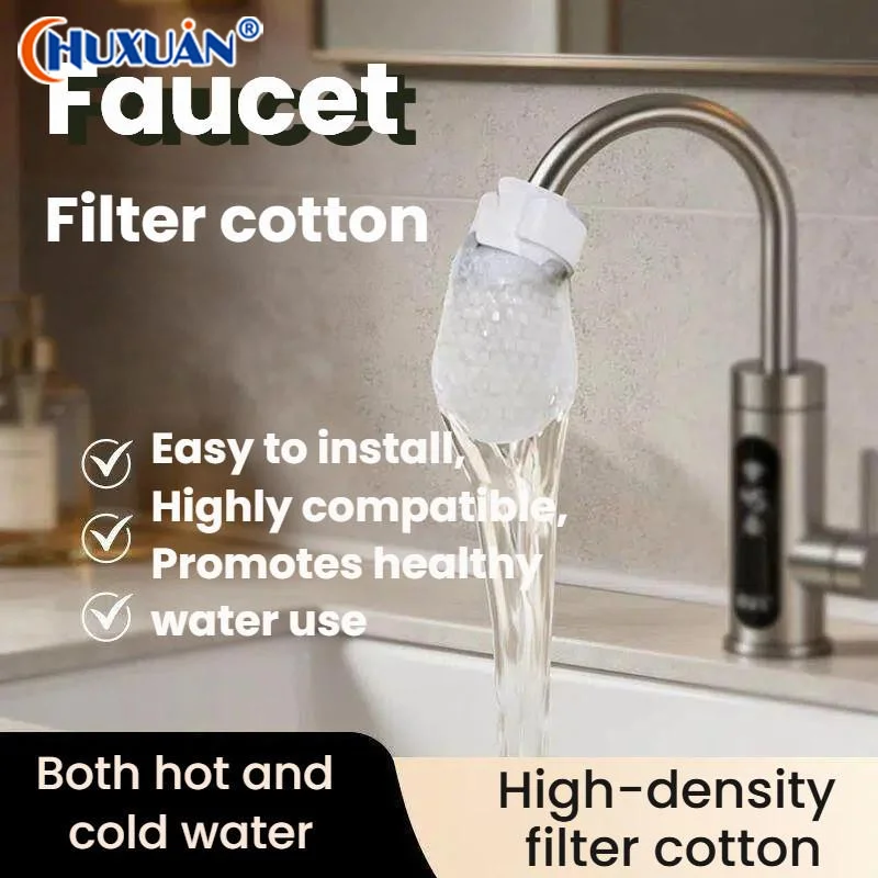 Q 50PCS Faucet Filter Cotton Prevents Splashing And Filters Tap Water Sand And Other Impurities