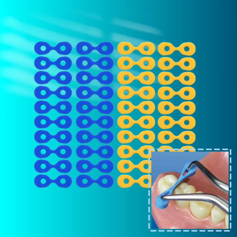 40 teile/schachtel zahn ärztliche elastische Gummi befestigungs keile Matrix matrizen Gummi damm materialien
