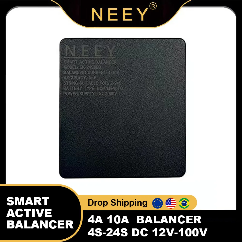 NEEY 10A Smart 1A-10A Active Balance Current Capacitor Balancer 2S To 24S 12V 24V 36V 48V 72V Lifepo4 Li-ion LTO 18650  Battery