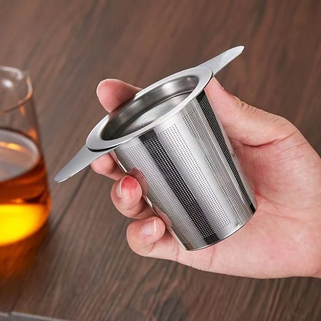 High Quality With Cover Tea Infuser Stainless Steel Coffee Tea Strainer Grid Binaural Net Leak Tea Mesh Tea Filter Tea Accessory Stainless Steel Tea Infuser with Cover – Coffee & Tea Strainer