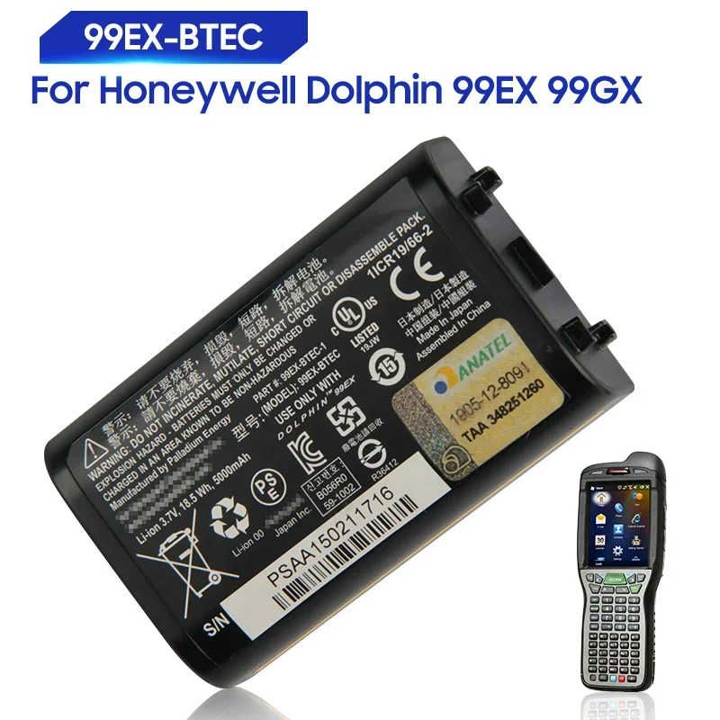 

Replacement Battery For Honeywell Dolphin 99EX 99GX 99EX-BTEC Rechargeable Battery 5000mAh