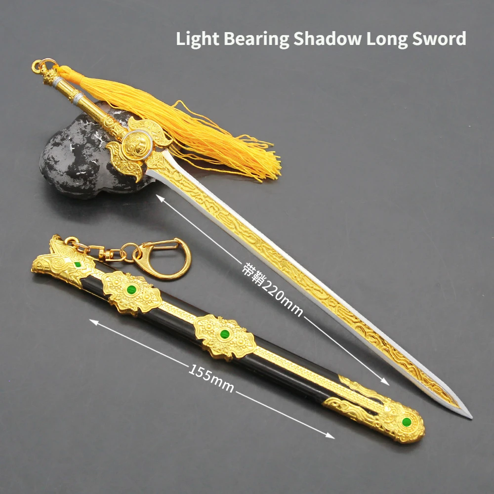 

NARAKA: BLADEPOINT Game Surrounding 22cm Long Sword with Light Bearing Zinc Alloy Weapon Model Artwork Decoration Collection Toy