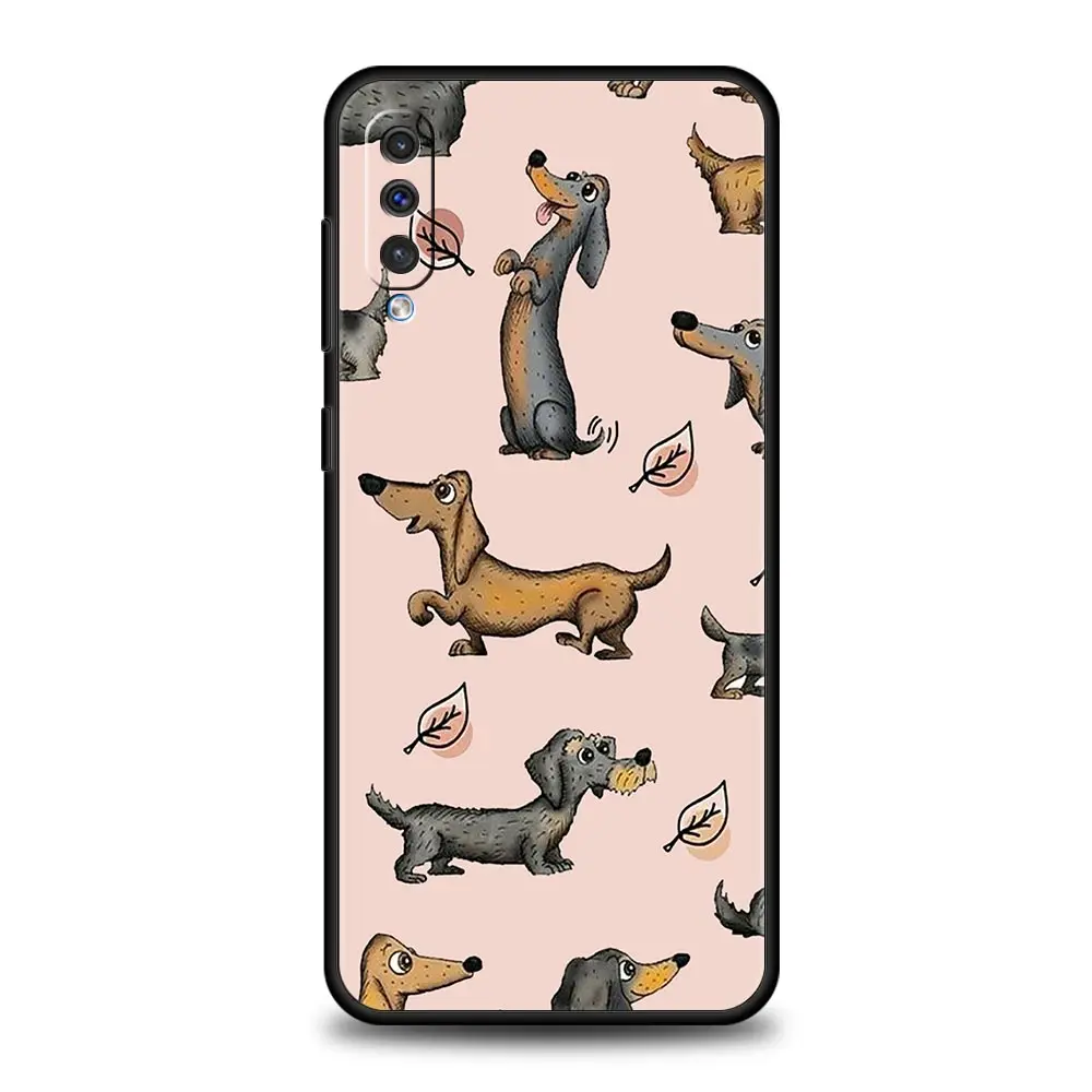 Dachshund Sausage Dog Phone Case For Samsung A54 A52 A24 A14 A50 A70 A30 A40 A20S A20E A02S A12 A22 A34 A42 A32 5G A04s Cover
