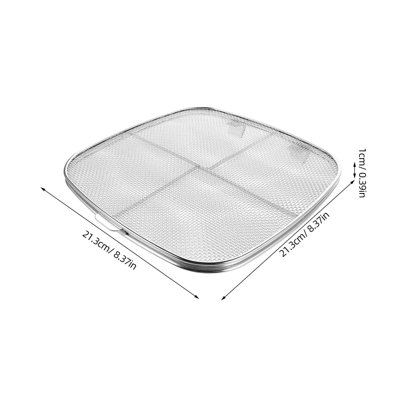Stainless Steel Fine Mesh Air Fryer Splash Cover Square Oil Splatter Guard Screen Kitchen Grease Splash Shield Replacement 8.4
