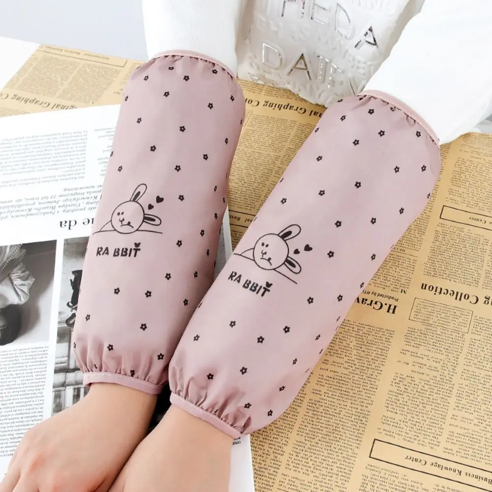 New Waterproof Sleeves Women Antifouling Office Sleeves Men Long Work Sleeves Cute Cartoon Kitchen Dishwashing Cleaning Sleeves