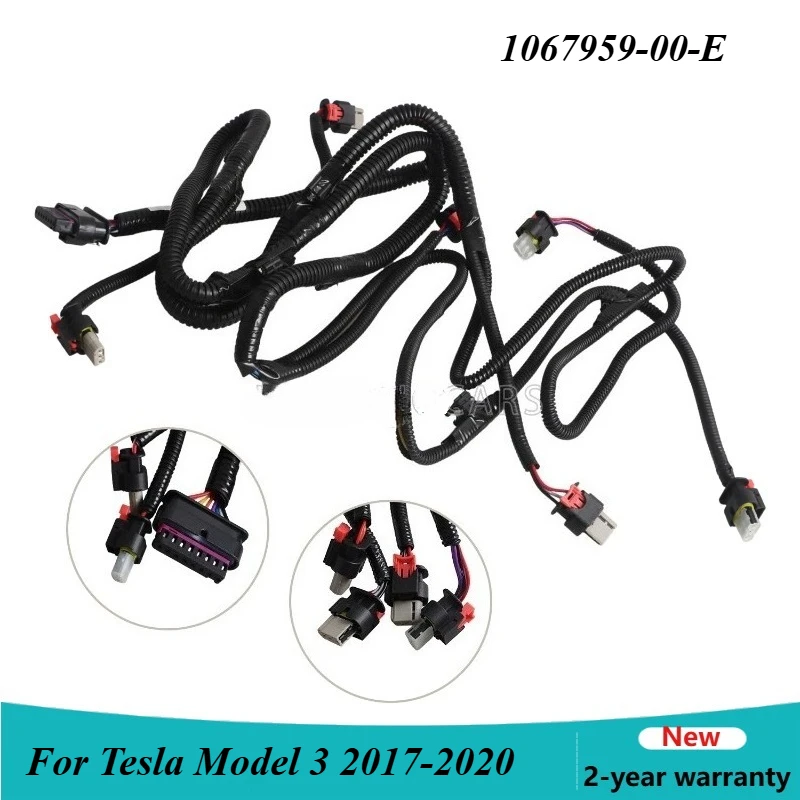 106795900E Interior Door Trim Panel Plastic Fastener Harness For Tesla Model 3 2017-2020 New Rear Bumper Sensor Wiring Loom