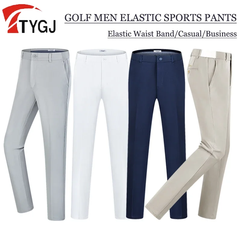 

TTYGJ Golf Straight Pants for Men Casual Business Golf Long Trousers Male Breathable Sweatpant High Elastic Sports Pants XXS-XXL