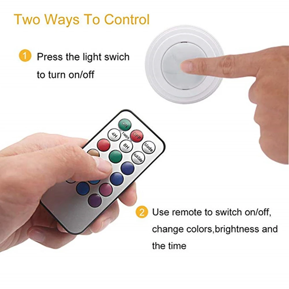 

LED Night Light Wireless Touch Lamp for Closet Bedroom Dimmable Small Bright Remote Safe Child Proof Operated