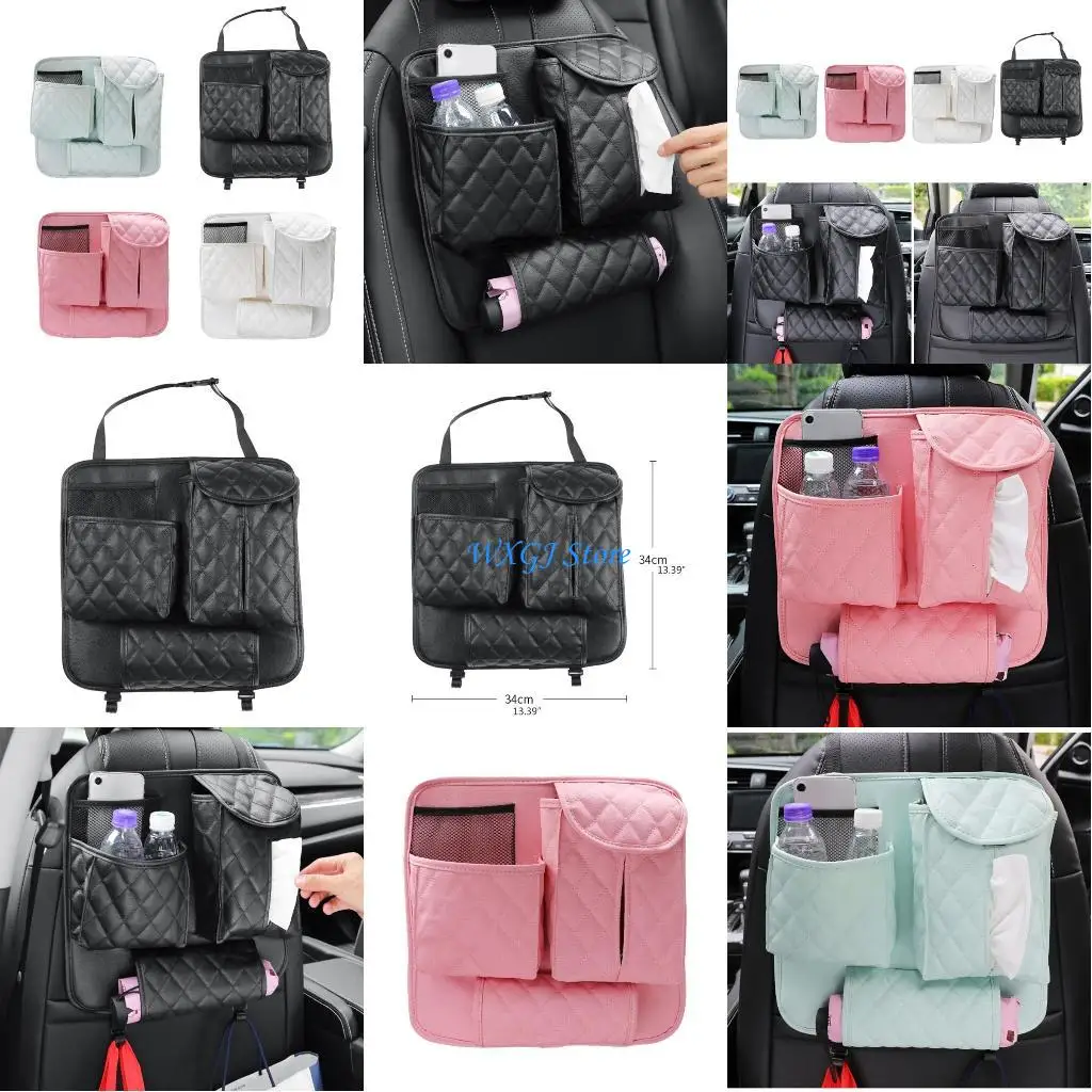 

37JE Sturdy Car for Seat Storage Compartments Practical Traveling Accessory for Snacks Beverage Magzines Tools