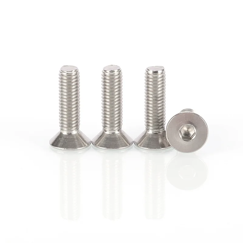 Imagem -04 - Hex Parafuso de Cabeça Soquete Kit Plana Parafuso Allen Escareado com Porca Arruela Plana Conjunto Aço Inoxidável 1220 Peças m2 m3 m4 m5 304 de