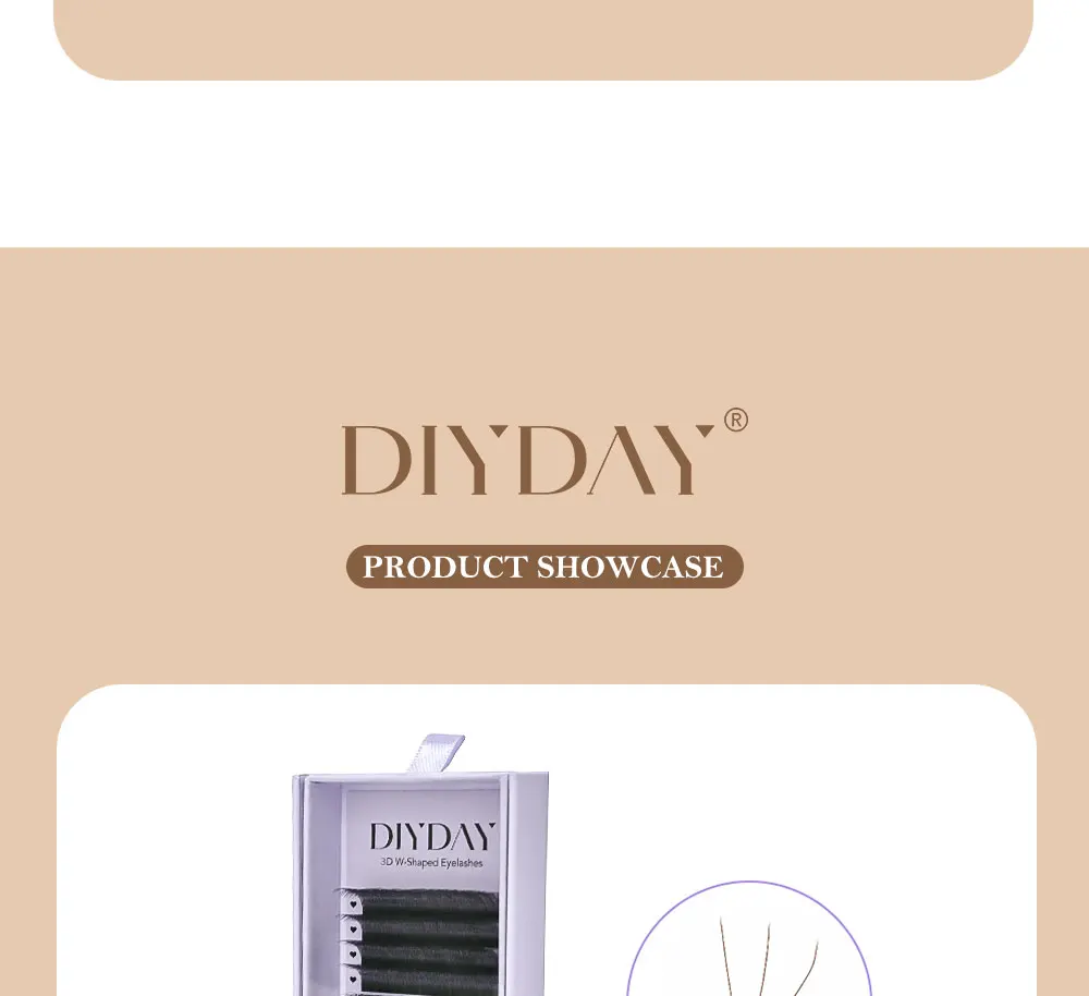DIYDAY Dark Brown 3D 4D 5D Eyelash Extension