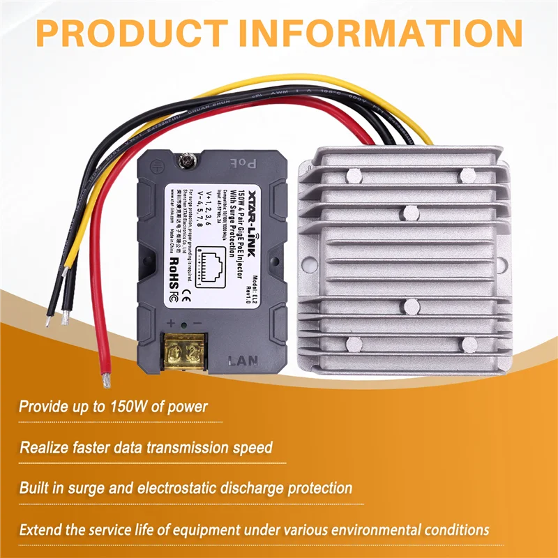Antenna Adapter For Starlink V2 150W EL2 POE Power Supply Starnet Space X Accessories EL4-12V-48V-3A Booster