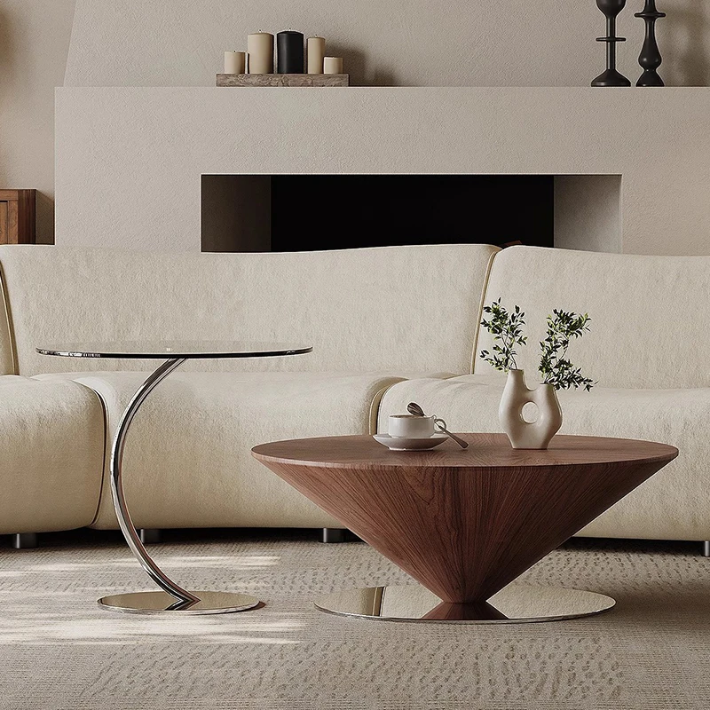 طاولة القهوة الجمالية الدائمة الفريدة من نوعها الديكور العتيق مصمم طاولة القهوة كتب الكمبيوتر ميسا أثاث المنزل المساعد