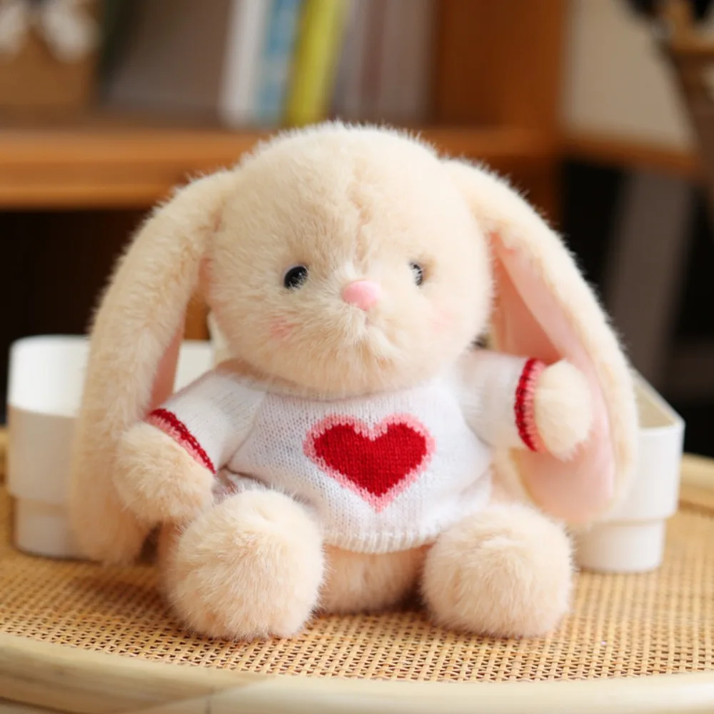 

Long Ear Big Ear Bunny Plush Doll Wear Sweater Fluffy Stuffed Animals Rabbit Toy Cartoon Handmade Rabbit Plush Toy Kids Gifts
