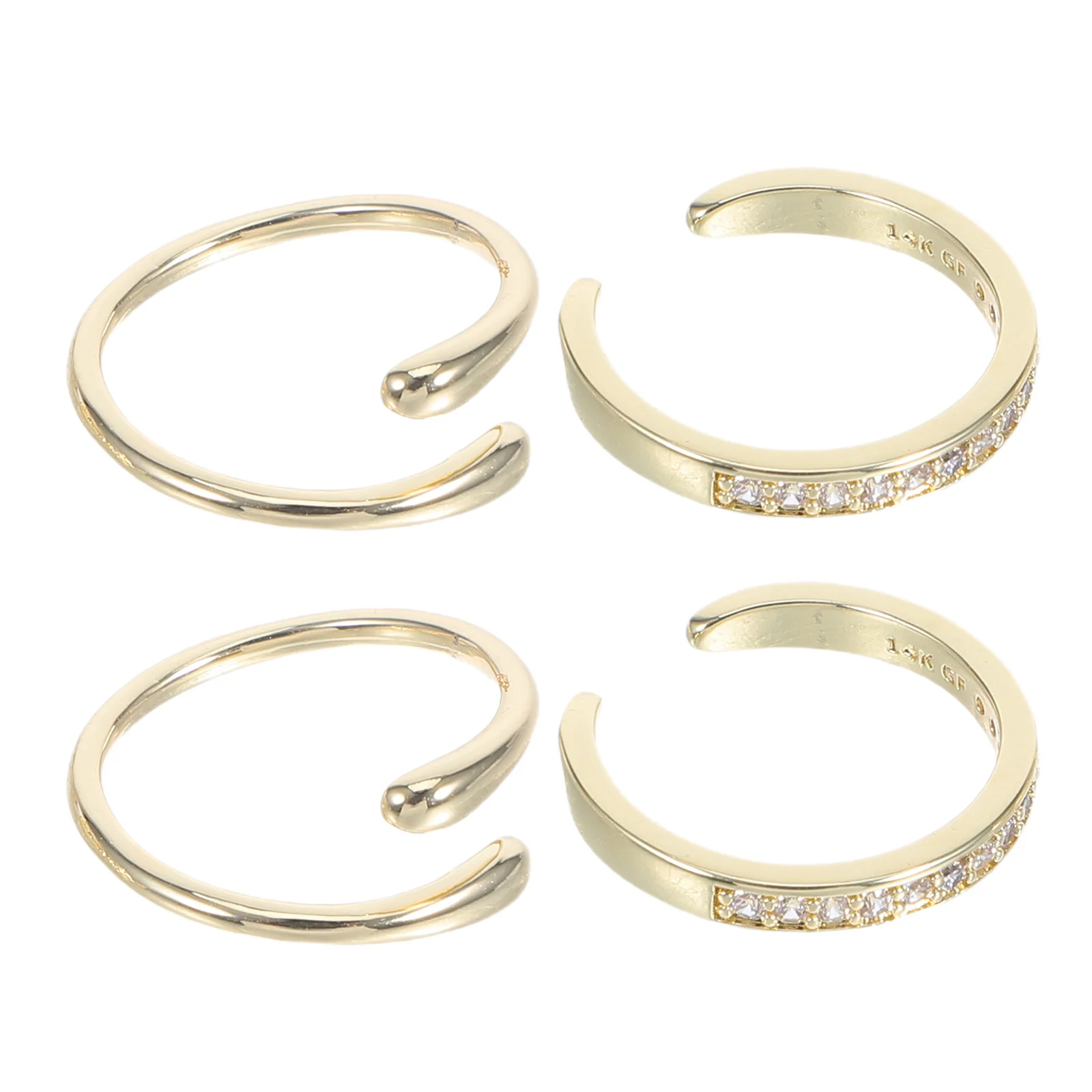 เครื่องประดับเท้าสำหรับผู้หญิง 4 ชิ้น แหวนนิ้วเท้าแบบเปิดปรับขนาดได้ สไตล์ชายหาดฤดูร้อน แหวนข้อเท้าแบบมีประกายสวยงามสำหรับใส่ที่ชายหาด