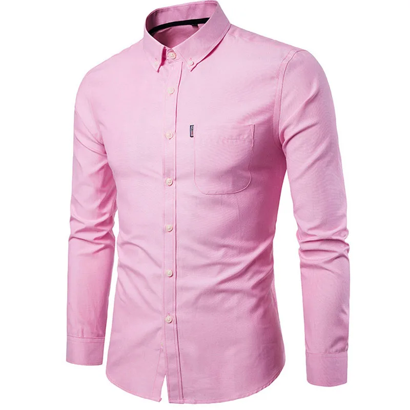 Camisa formal de manga comprida masculina, roupa de escritório, camisas sociais, nova, 75% algodão, MY929, primavera