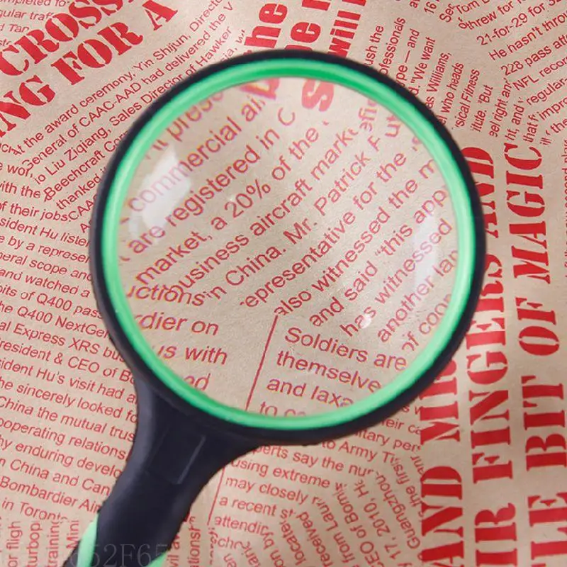 Portable Magnifying Glass 10X Handheld Reading Magnifier Magnifying Lens Handheld Magnifying Glass for Observation Read