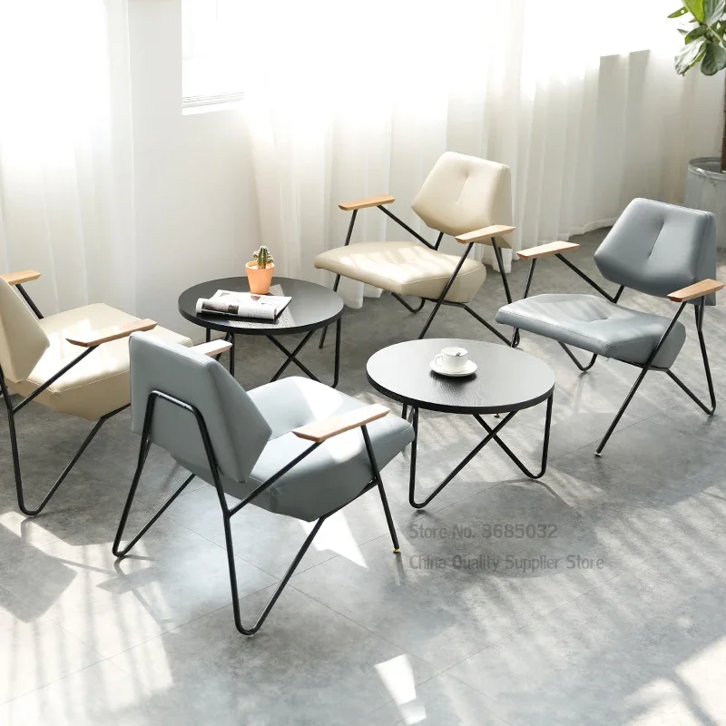 Silla de comedor minimalista para cafetería moderna, elegante asiento de tienda de té, elegante sofá de restaurante occidental, silla de recepción