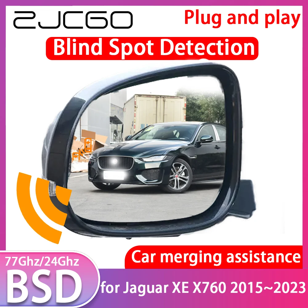 

ZJCGO for Jaguar XE X760 2015~2023 Blind Spot Detection Car BSD BSA System Driving Warning Radar Alert Mirror