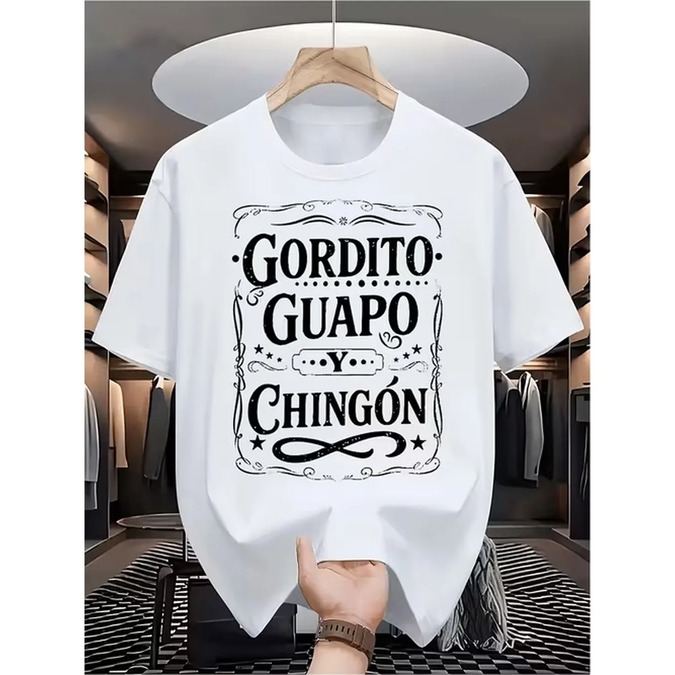 Camiseta divertida para hombre con estampado de un mexicano corpulento y atrevido en español, para uso diario, ropa de calle de moda de verano, de alta calidad, cómoda, informal, con estampados gráficos divertidos, una idea de regalo perfecta para cumpleaños, vacaciones o uso casual.