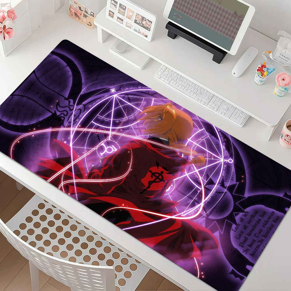 Anime F-Fullmetal A-Alchemist Mouse Pad Anti Slip Rubber Edge Locked Thickened Laptop Gaming Desk Mat