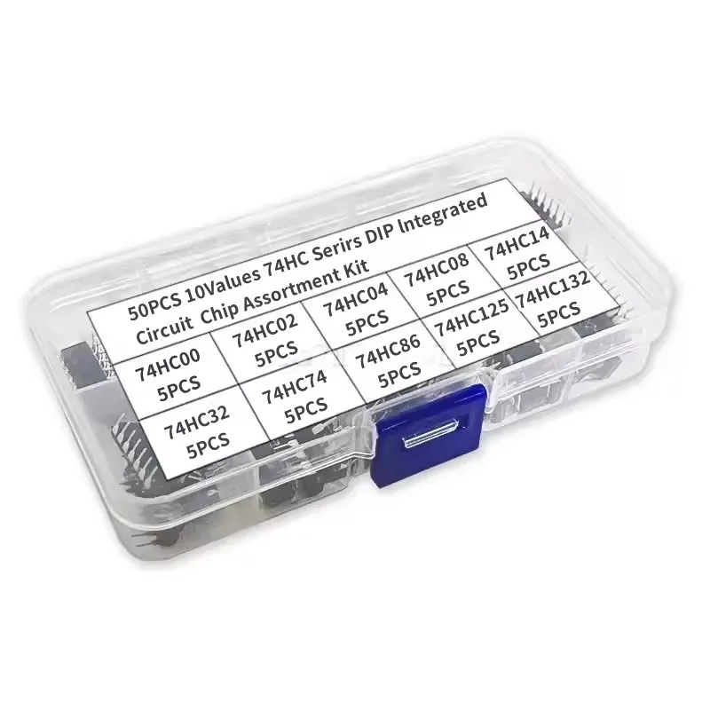 50PCS/lot Electronic Component Assortment Kit 74HC00 74HC02 74HC04 74HC08 74HC14 74HC32 74HC138 74HC164 74HC165 74HC595 amplifie