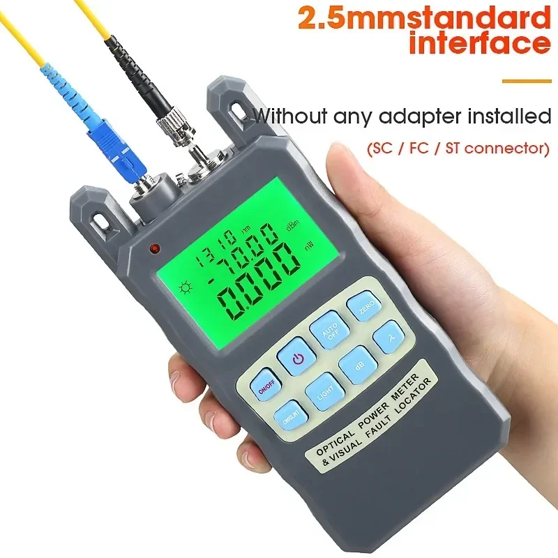 All-IN-ONE Optical Power Meter with 1-50Mw Visual Fault Locator Optical Fiber Tester 5KM 10km 20KM 30km 50km VFL