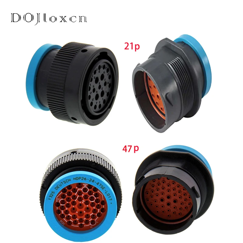 

1/5 Sets 21 47 Pin HDP24-24-47SE-L017 HDP26-24-47PE-L017 Deutsch Waterproof Connector Plug HDP26-24-47SE-L017 HDP24-24-21SE-L017