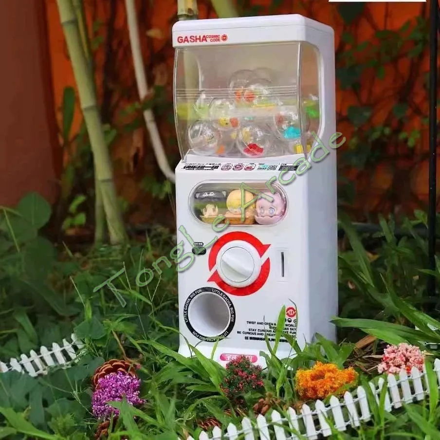 Mini Gachapon Machine, Arcade Gum Capsule Toy Candy Vending Machine Sliding Door Gachapon Machine