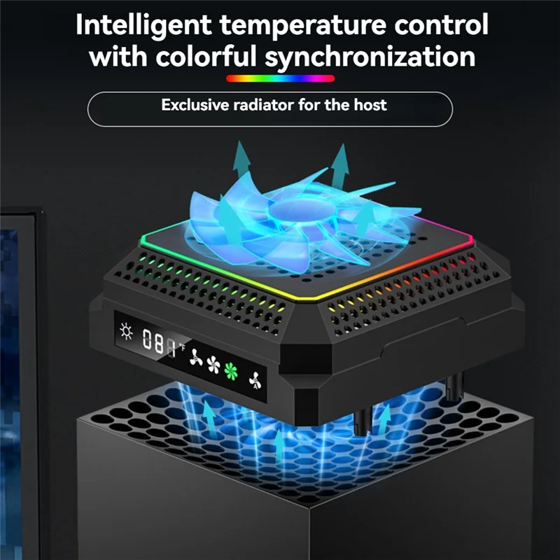 

【Домашние инструменты!】Вентилятор охлаждения XSX RGB для автоматической регулировки скорости вентилятора серии X по температуре, низкий уровень шума