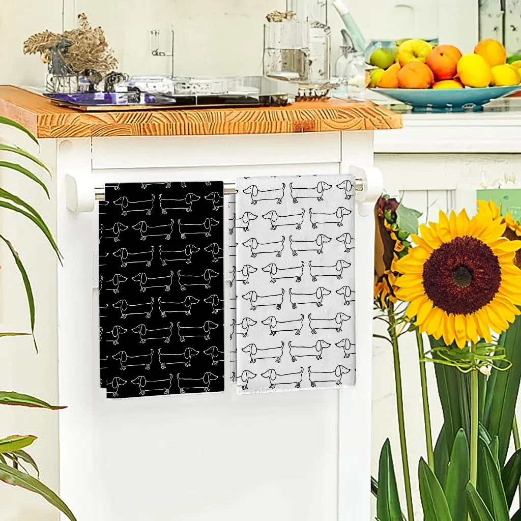 2Pcs, Christmas Red Cedar Tree Kitchen Towels, 40Cm*60Cm Towel Set, Super Absorbent Soft Cleaning Cloth, Cooking Baking Tea Towe