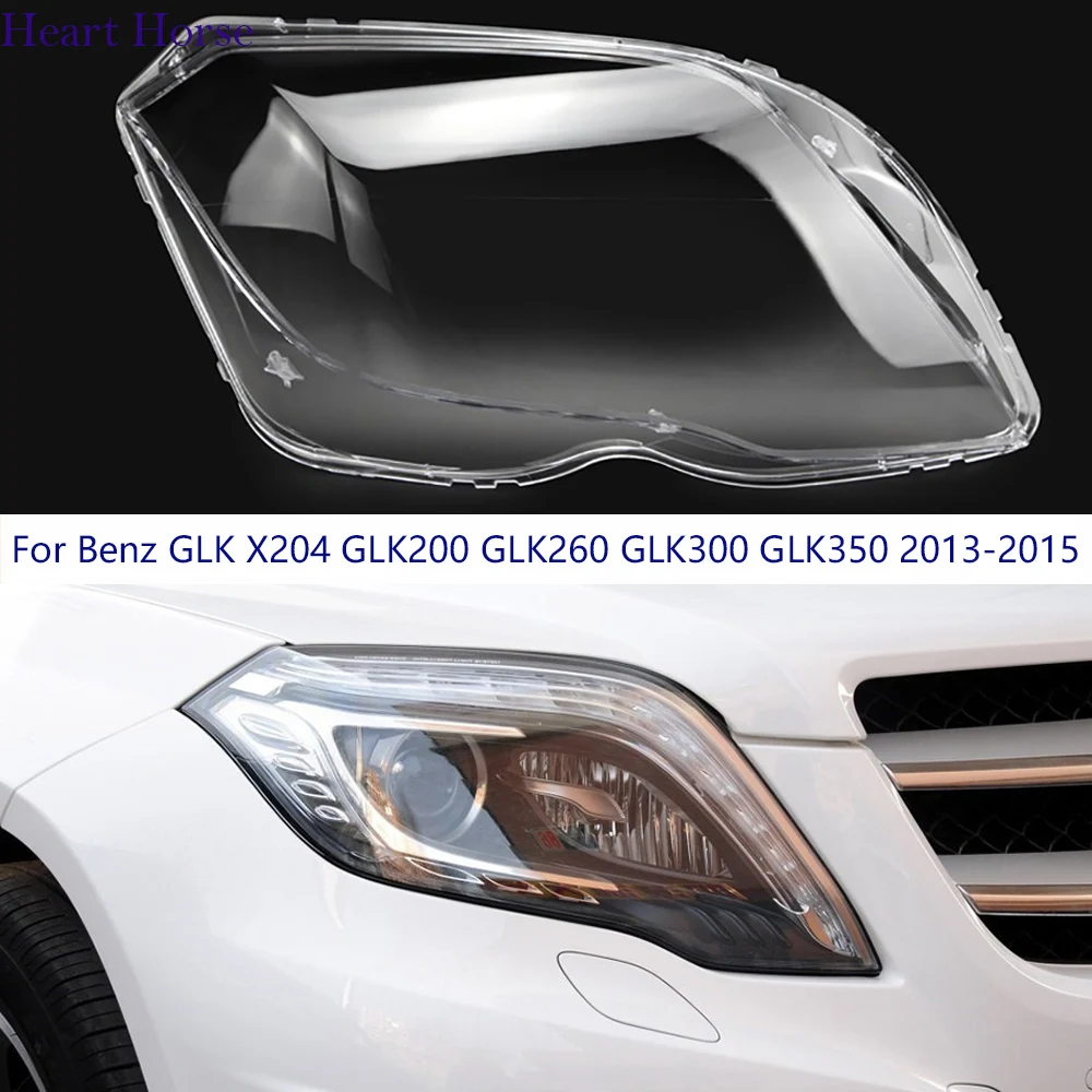 Headlight lens cover For Benz GLK GLK200 GLK260 GLK300 GLK350 2013 2014 2015 car front glass lens lampshade