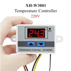 W3001/W3002 220V Temperature Controller Digital LED Temperature Controller Thermometer Thermo Controller Switch Probe