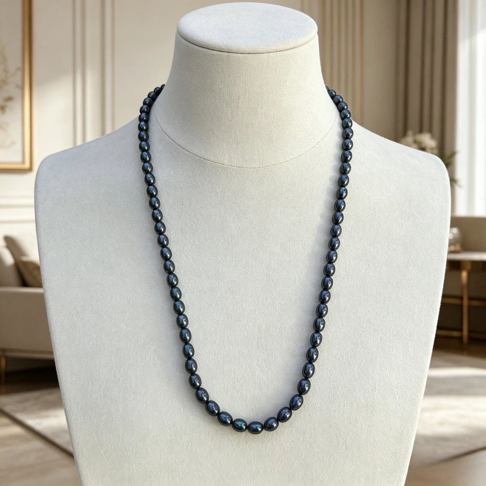 

4-4.5mm Rice Shape Natural Freshwater Pearl Blue-Purple Loose Beads for DIY Bracelets Earring Necklace Jewelry Making Wholesale