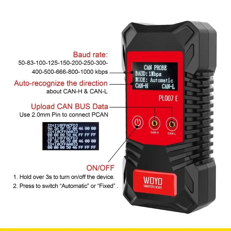 SZCH CAN Bus Tester Detector With 10M Ranging And LED Indicators For Easy Car Repair